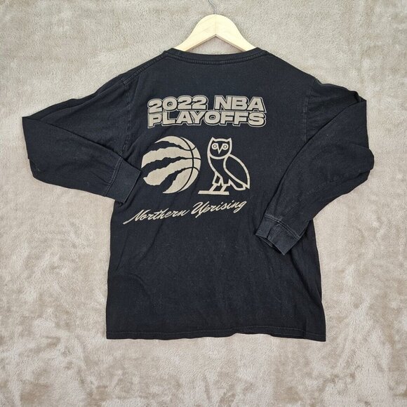 Octobers Very Own OVO Toronto Raptors 2022 NBA Playoffs T-Shirt Men's Sz M Black - Picture 2 of 10